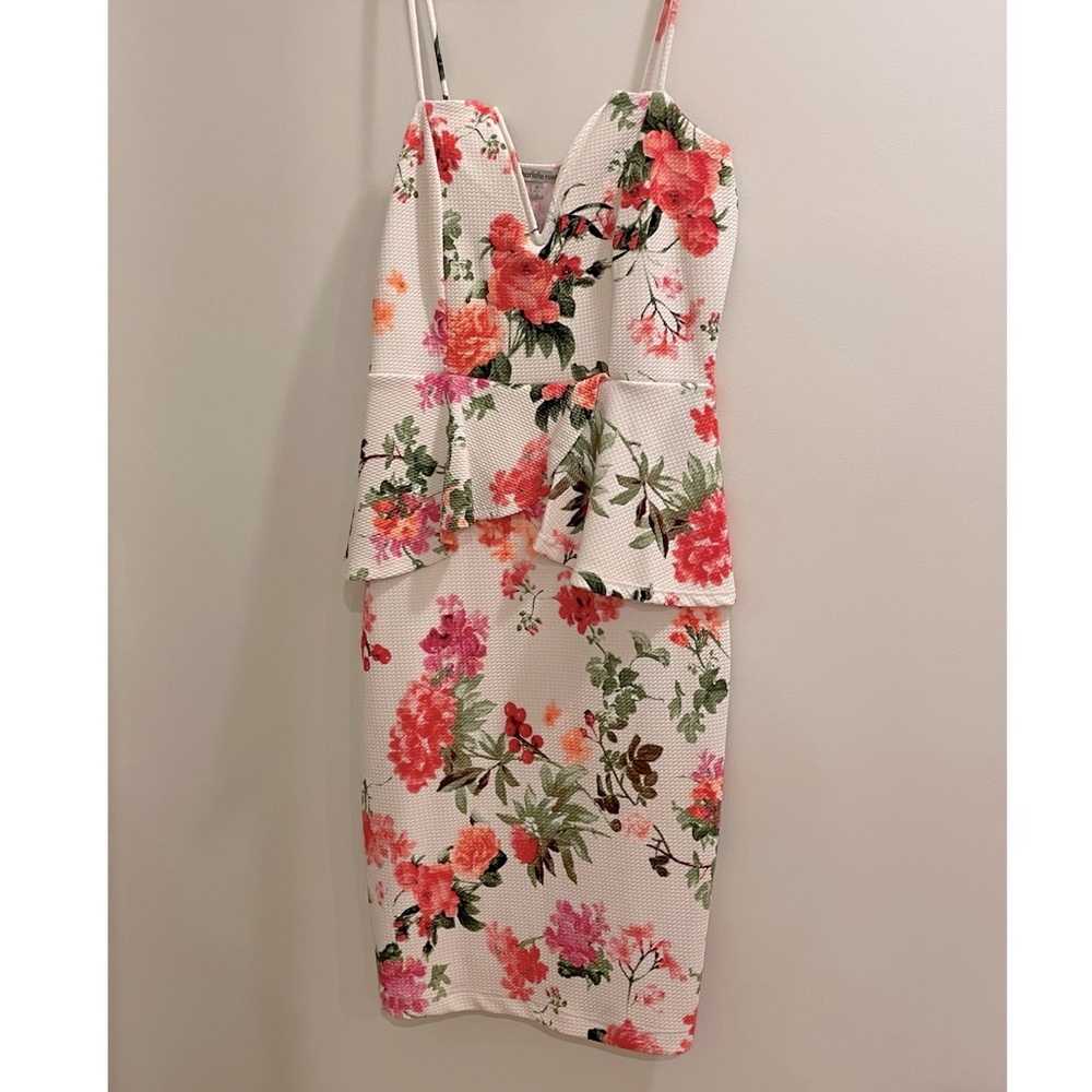 Charlotte russe floral bodycon peplum dress
